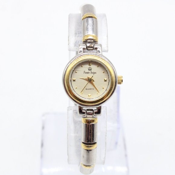 Vintage Premier Designs Watch Womens Multi Toned Steel Classic Round Dial - Picture 1 of 8